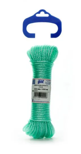 Cuerda plastico GRANETE Ø 5 mm 50 Mt Verde
