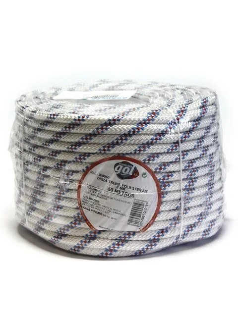 Cuerda trenzado poliester a/t ø 8 mm r.50 mts.