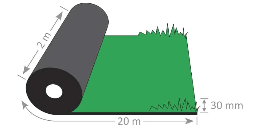 Cesped artificial 30 mm (mt2) 380 - Imagen 2