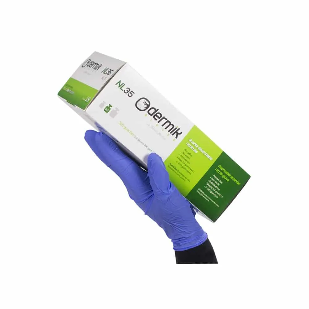 Guante desechable NL35 Nitrilo Azul (disp.200 u)
