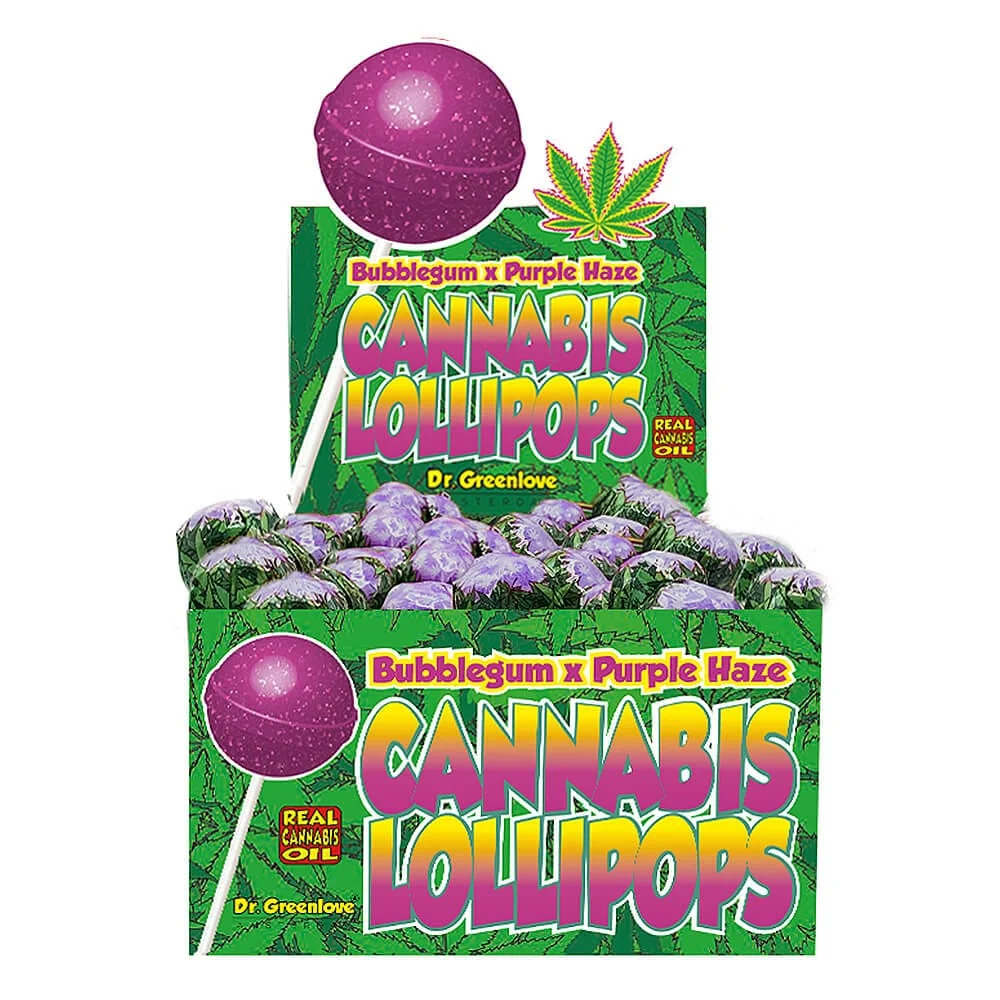 CANNABIS LOLLIPOP BUBBLEGUM PURPLE HAZE