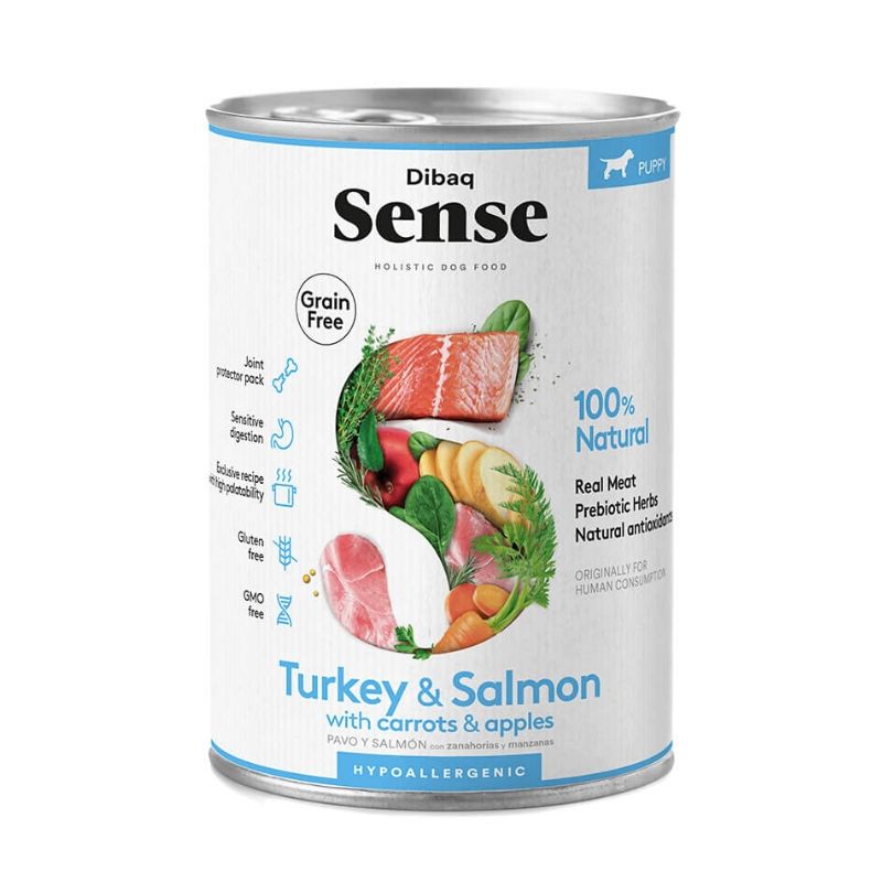 Dibaq Sense Lata Puppy Salmón & Pavo 380 Gr