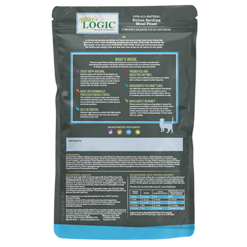 Nature’s Logic Feline Dry Sardine - Imagen 2
