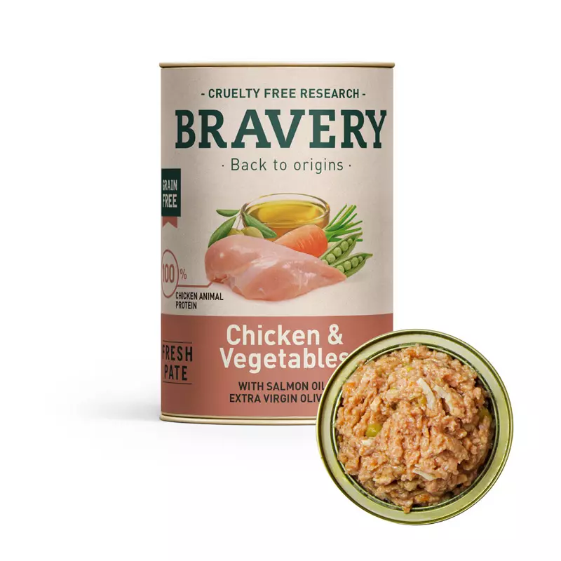 Bravery chicken and vegetables dog wet food 290 gr - Imagen 2