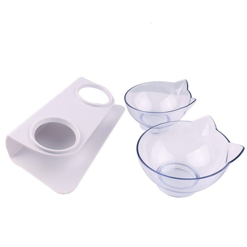 Comedero Elevado Doble Antiestrés para Gatos con Diseño de Gatito – 15° de Inclinación - Imagen 7