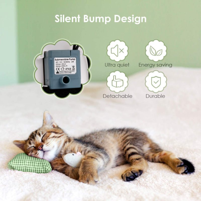 Dispensador de agua para gatos silencioso Brote de Soja 2.0 - Imagen 5