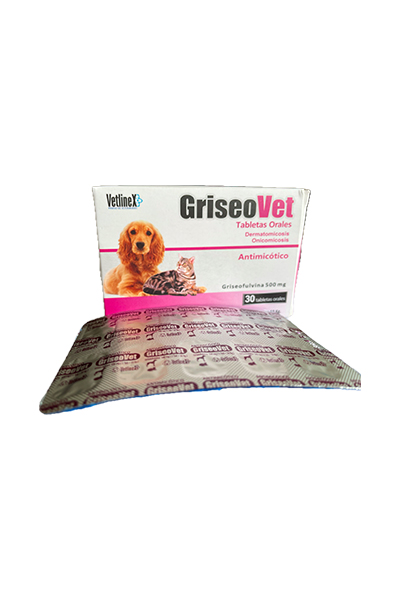 GRISEOVET 500 mg – Antimicótico perro y gato – Vetlinex x Unidad