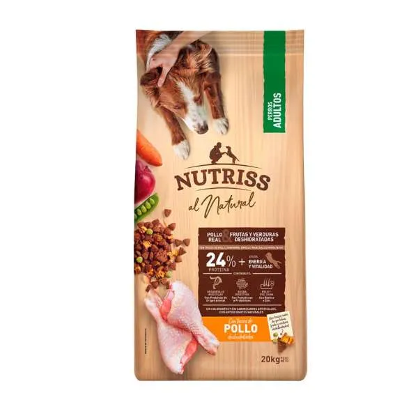 Comida para perros Nutriss Natural perro adulto pollo x 20 kg