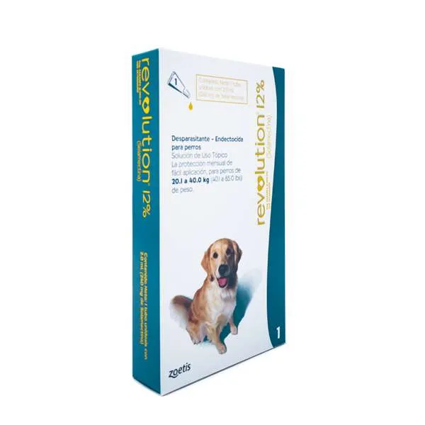 Antiparasitario REVOLUTION 12% x 2.0 ml Perros 20.1- 40Kg VERDE