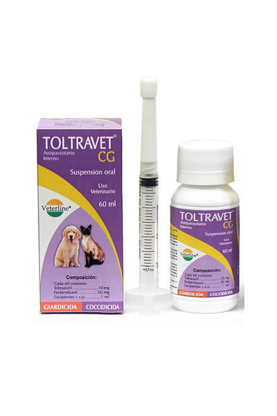 TOLTRAVET CG x 60 mL – Antiparasitario Oral Suspensión