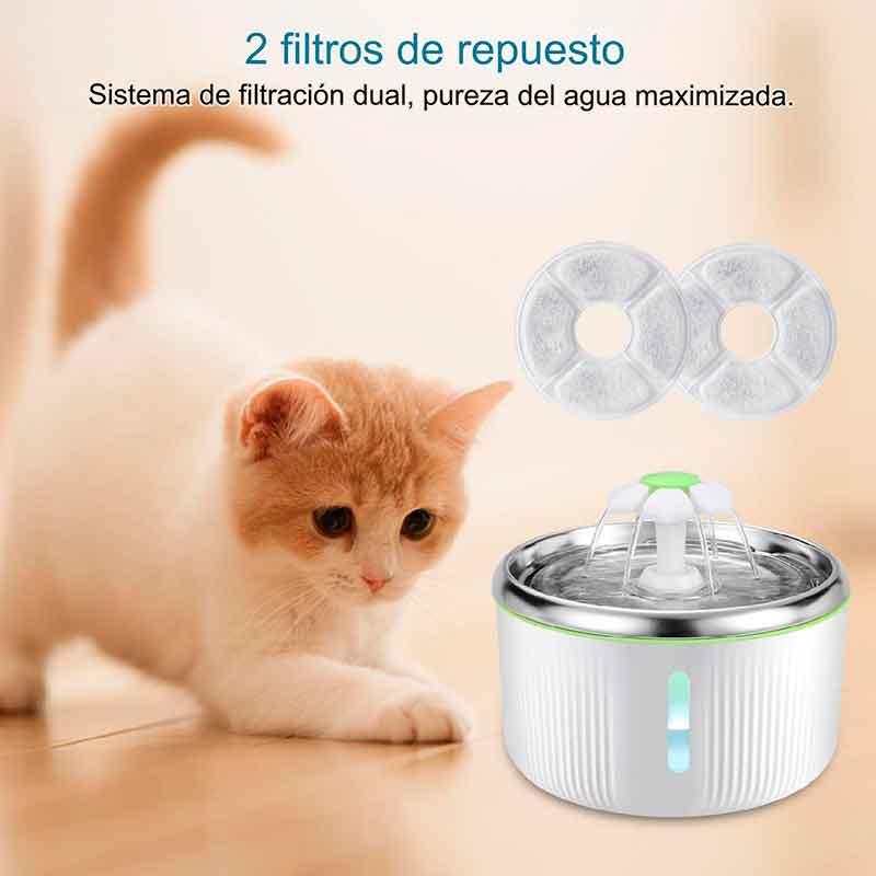 Fuente de Gatos Acero Inoxidable Flor 2 Litros, Sorprendente en su precio y calidad - Imagen 4