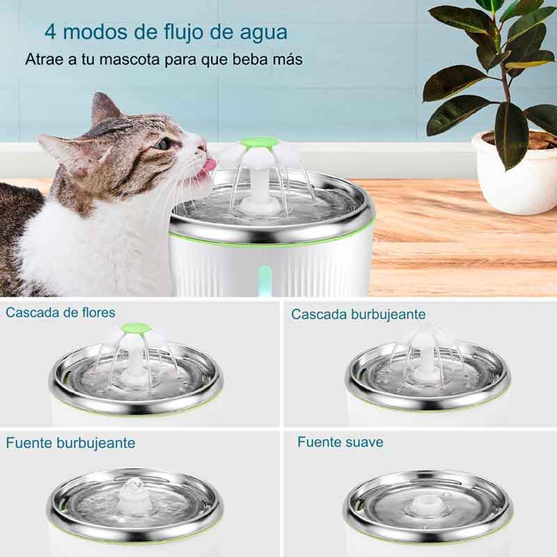 Fuente de Gatos Acero Inoxidable Flor 2 Litros, Sorprendente en su precio y calidad - Imagen 5