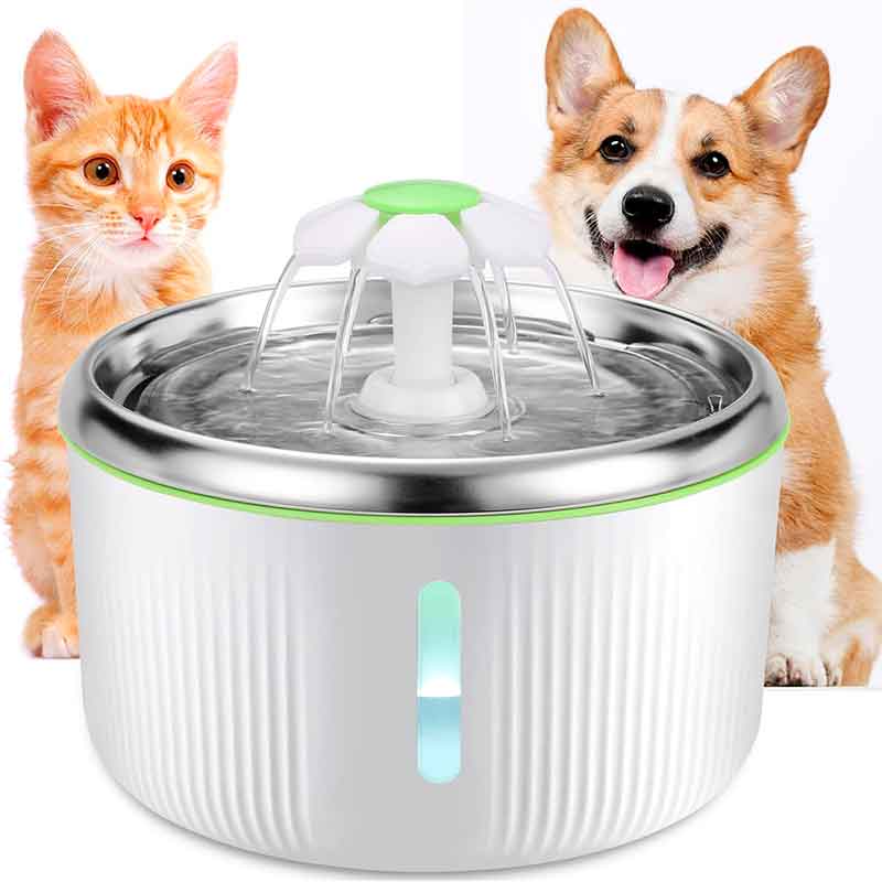 Fuente de Gatos Acero Inoxidable Flor 2 Litros, Sorprendente en su precio y calidad