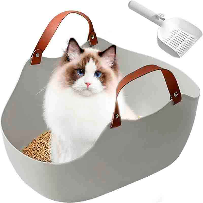 Areneros para Gatos Portátil con Asa Gris - Imagen 7