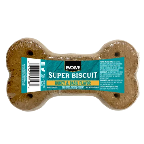 EVOLVE DOG HONEY & BASIL FLAVOR SUPER BISCUIT
